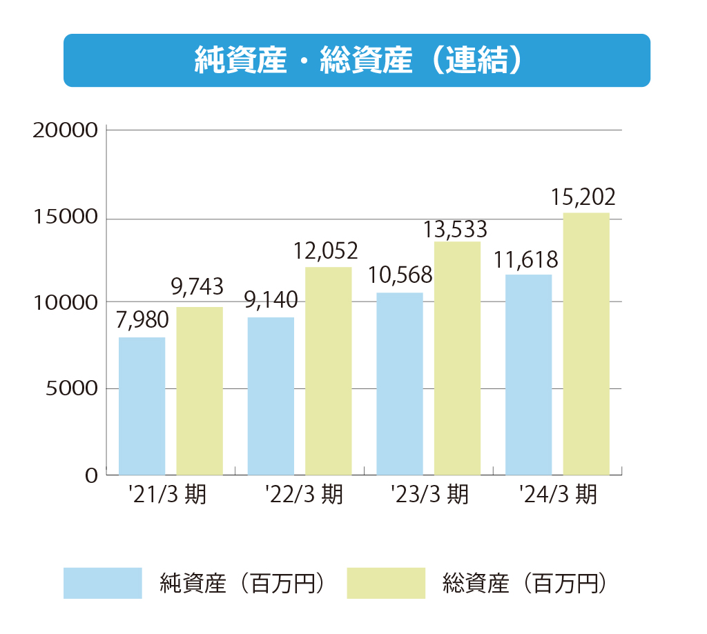 株式会社エフアンドエム 純資産・総資産(連結)